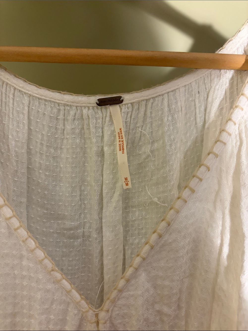 Free People Ivory Crochet & Lace Paneled Long-Sleeve Maxi Dress - Picture 2 of 3